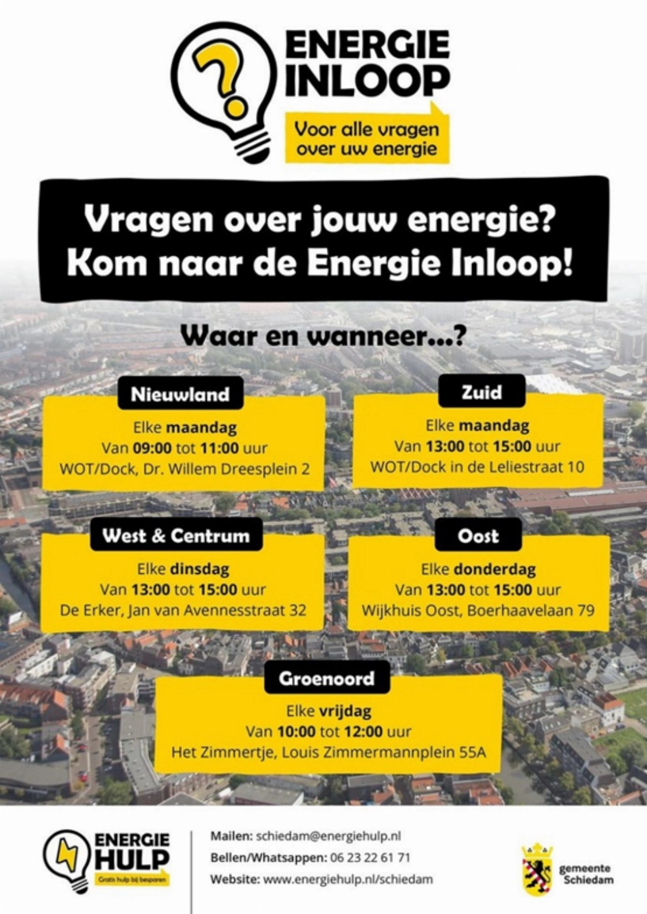 Energie Inloop, voor vragen over energie!