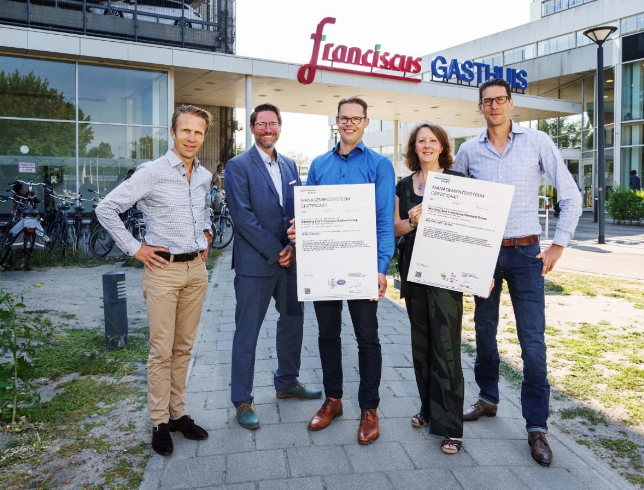 Franciscus trots op certificering informatiebeveiliging