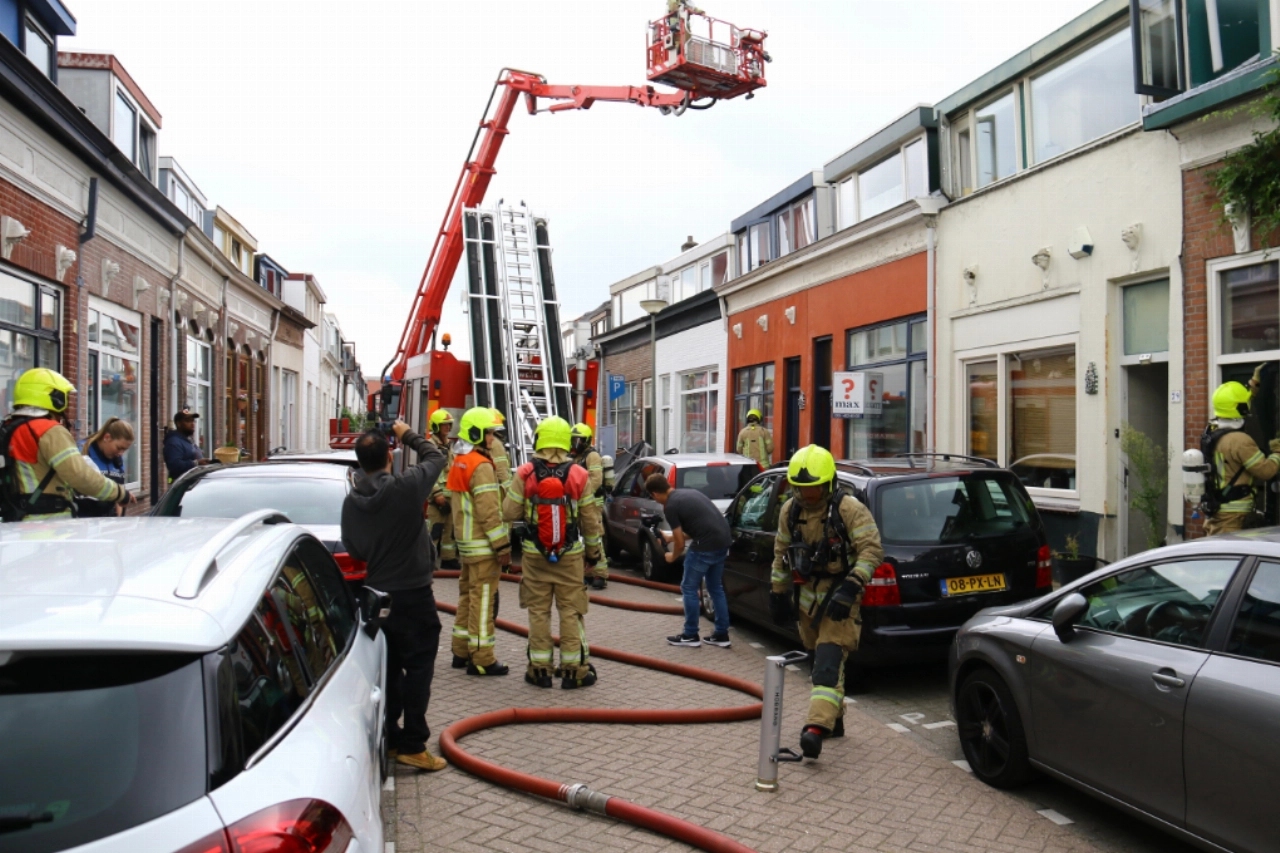 Flinke brand op zolder