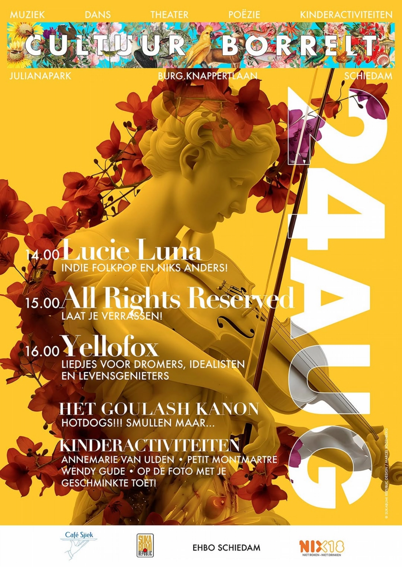 Julianapark vanmiddag weer voor Cultuur Borrelaars