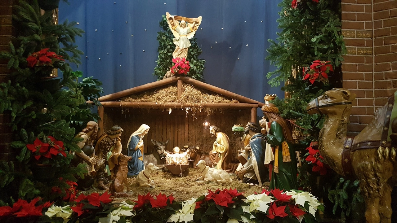 Kerstmarkt voor Liduinabasiliek