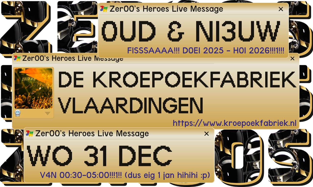 Vier Oud & Nieuw in De Kroepoekfabriek met Zer00’s Heroes!
