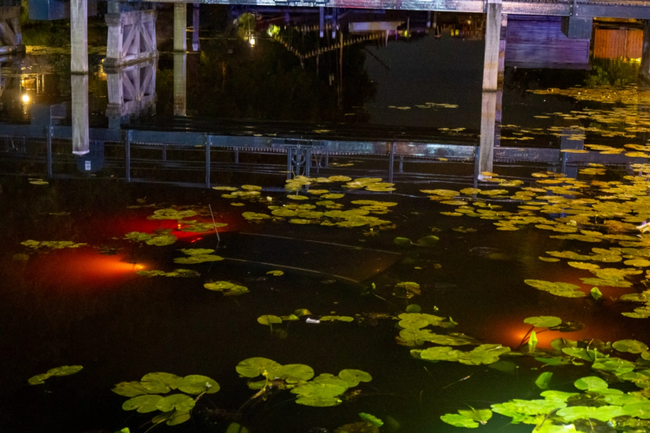Auto verdwijnt in Nieuwe Haven
