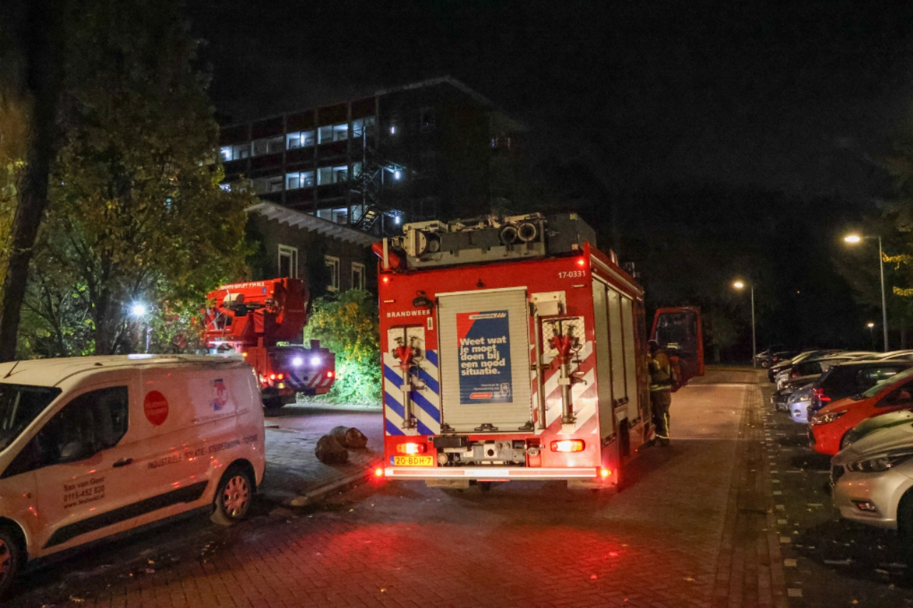 Brand op vijfde etage