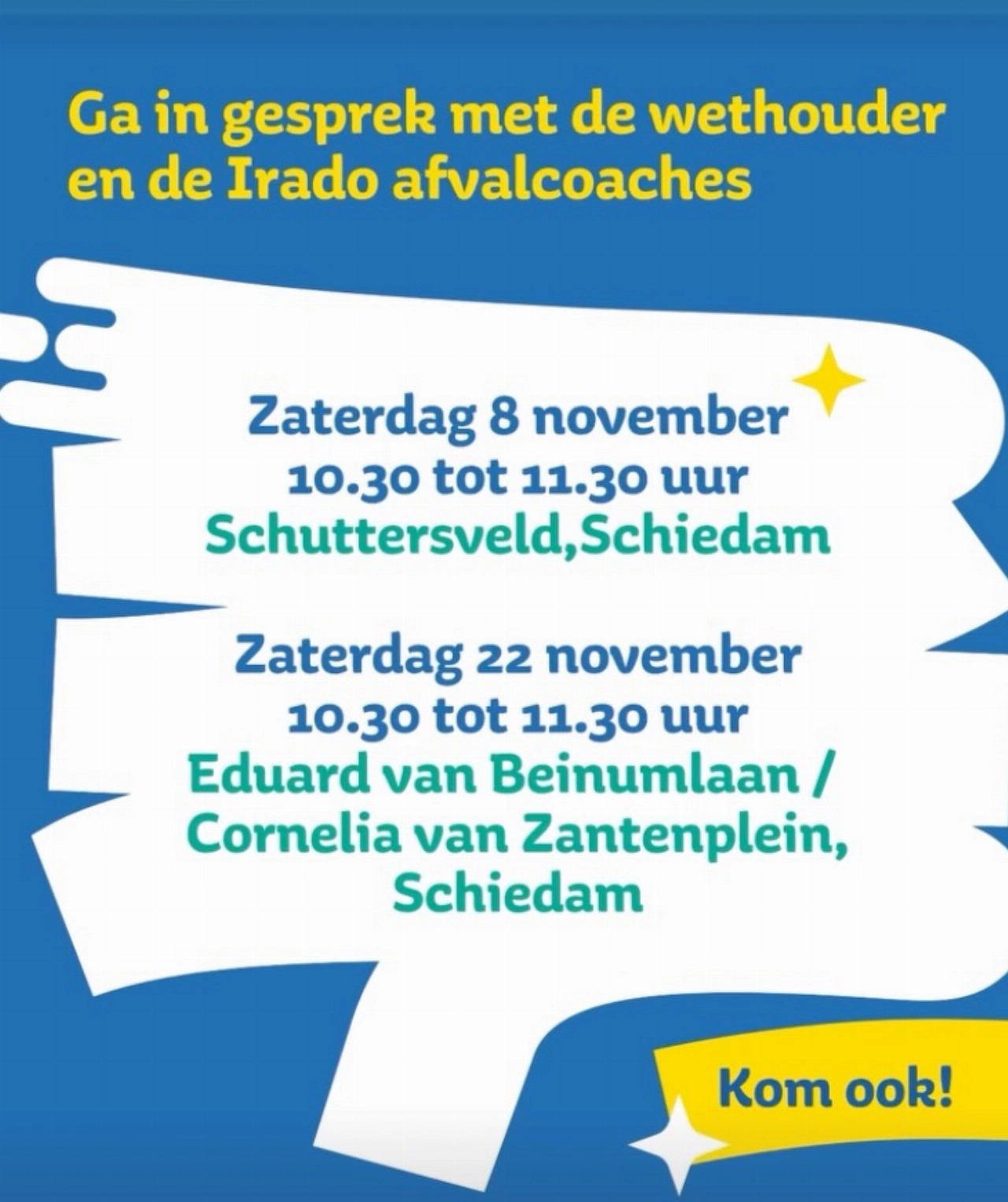 In gesprek met de wethouder en de Irado-afvalcoaches