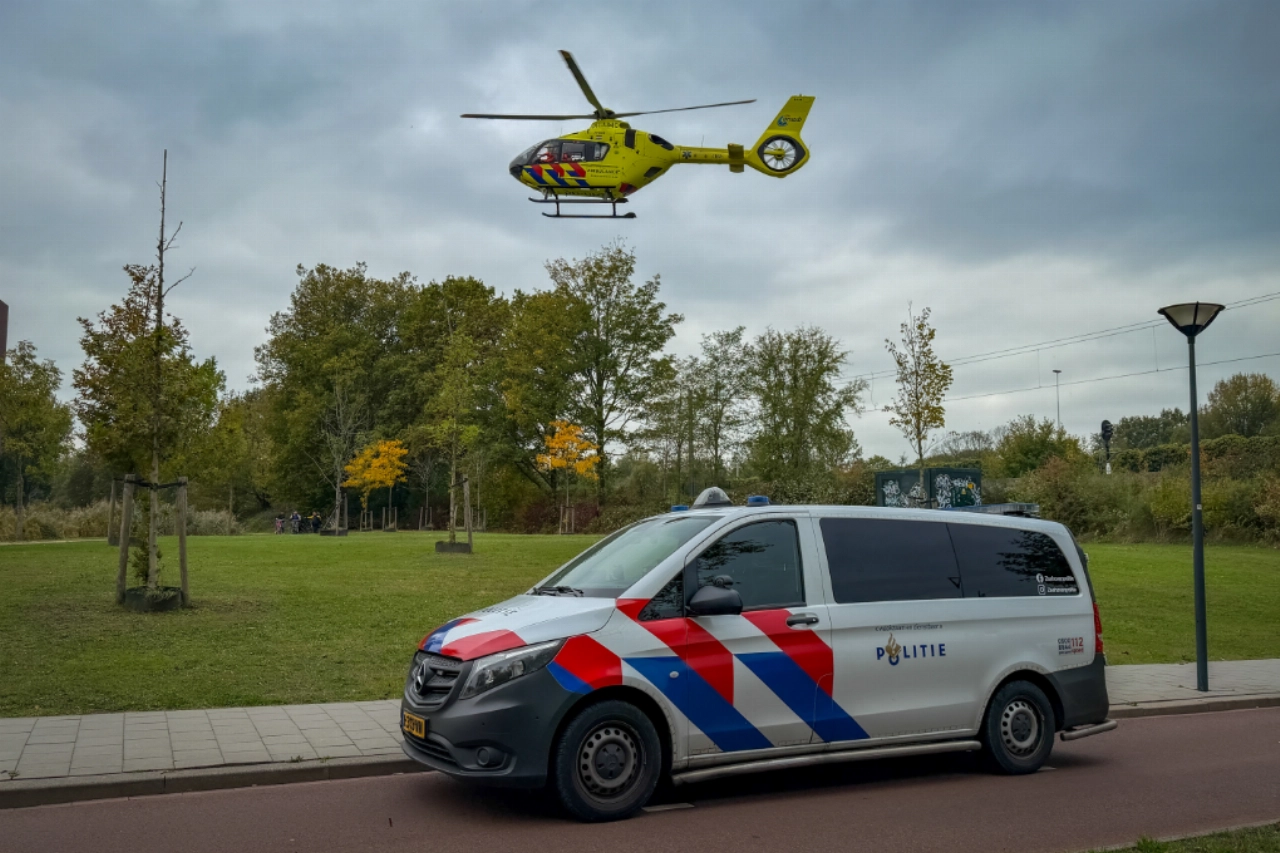 Traumahelikopter naar omgeving Parkweg