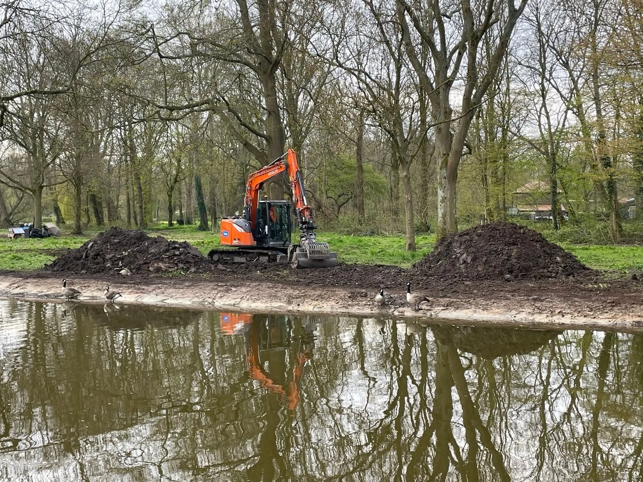 Gemeente legt natuurvriendelijke oever aan in Beatrixpark