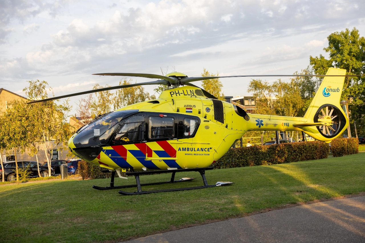 Traumahelikopter landt in de Vlinderbuurt