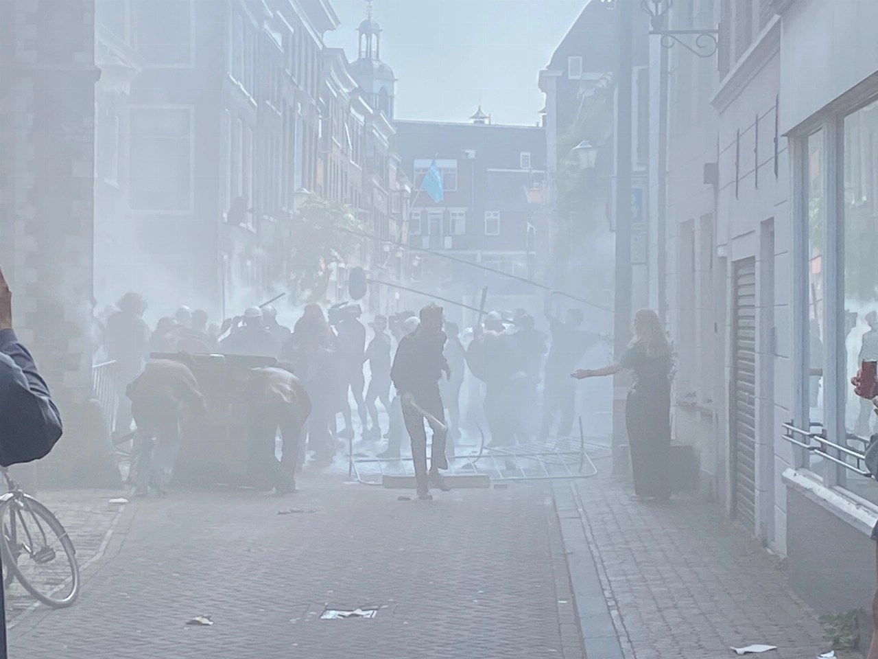 Filmopnames zetten Nieuwstraat in de rook