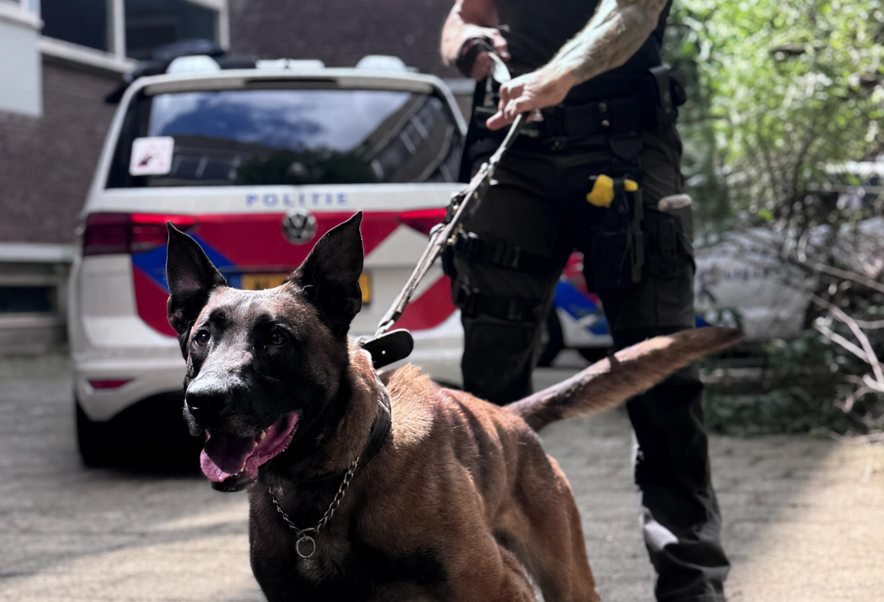 Politiehond spoort vluchtende scooterrijders op