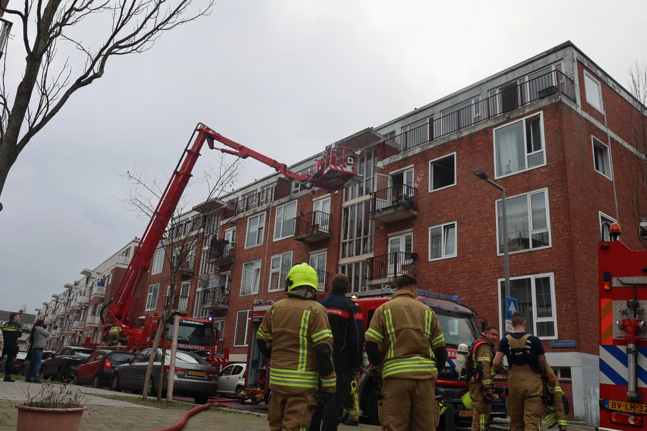 Brand in woning Oud-Mathenesse