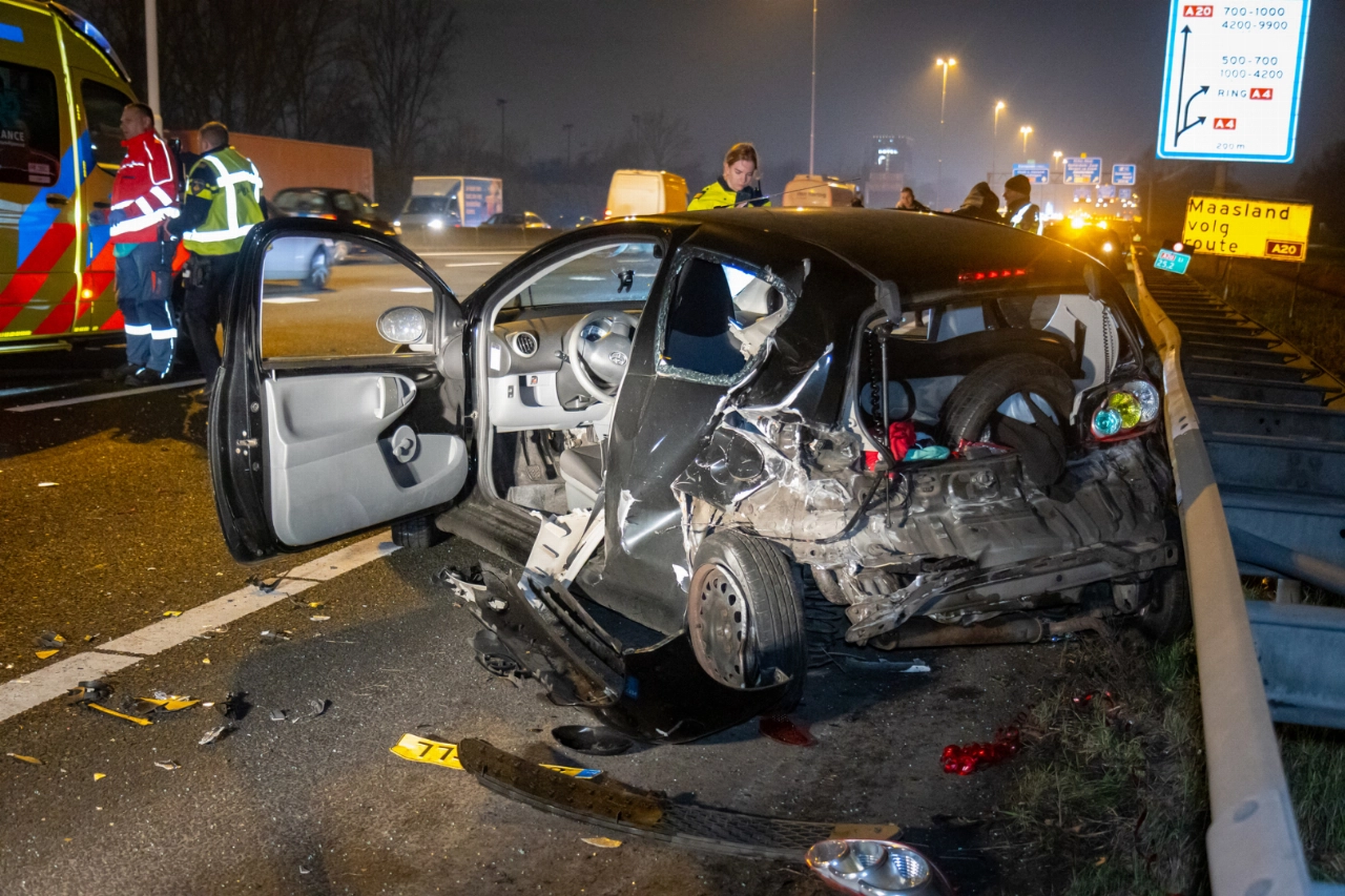 Fors ongeval op A20