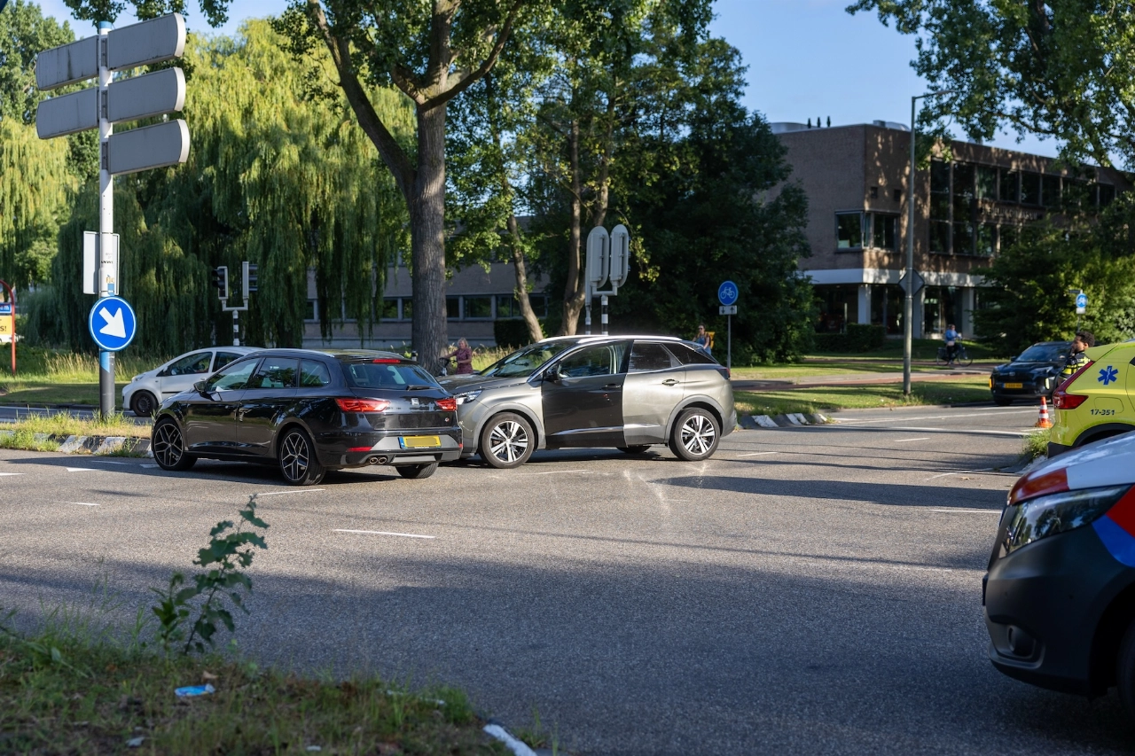 Ongeval op druk kruispunt