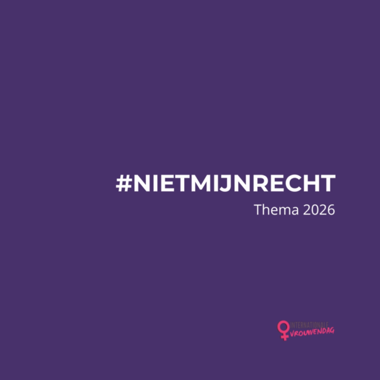 Praat mee op Vrouwendag in de bieb: #NietMijnRecht