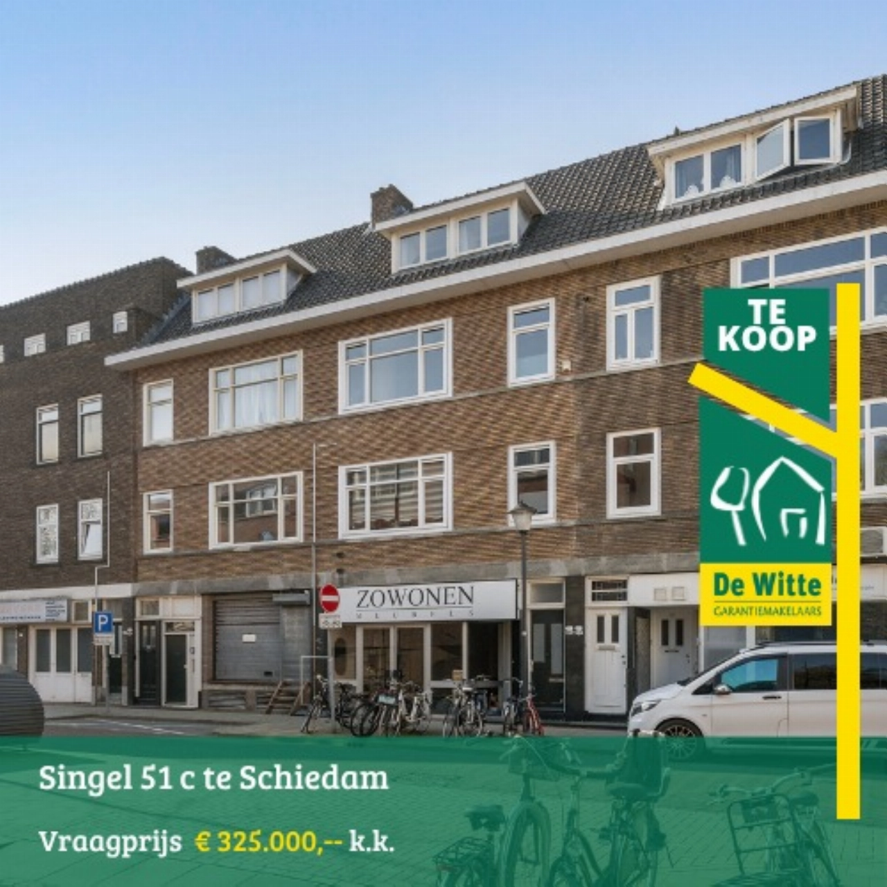 De Witte Garantiemakelaars biedt aan: Singel 51c