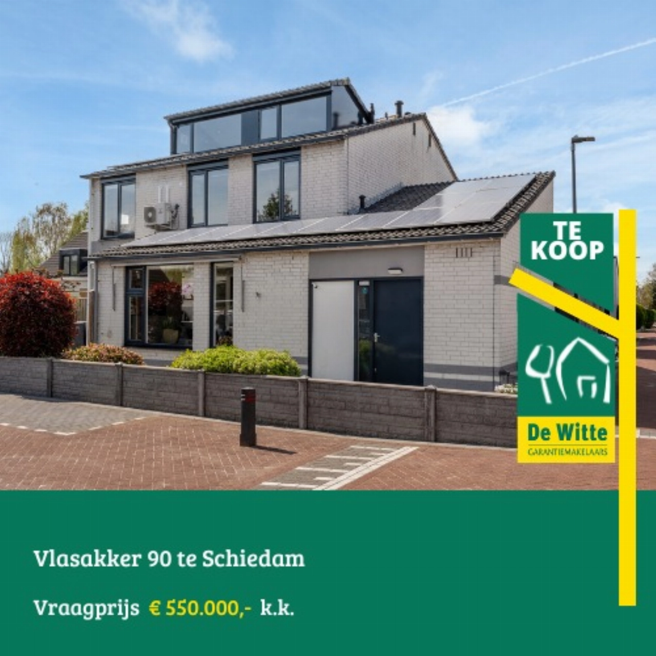 Te koop via De Witte Garantiemakelaars: Vlasakker 90