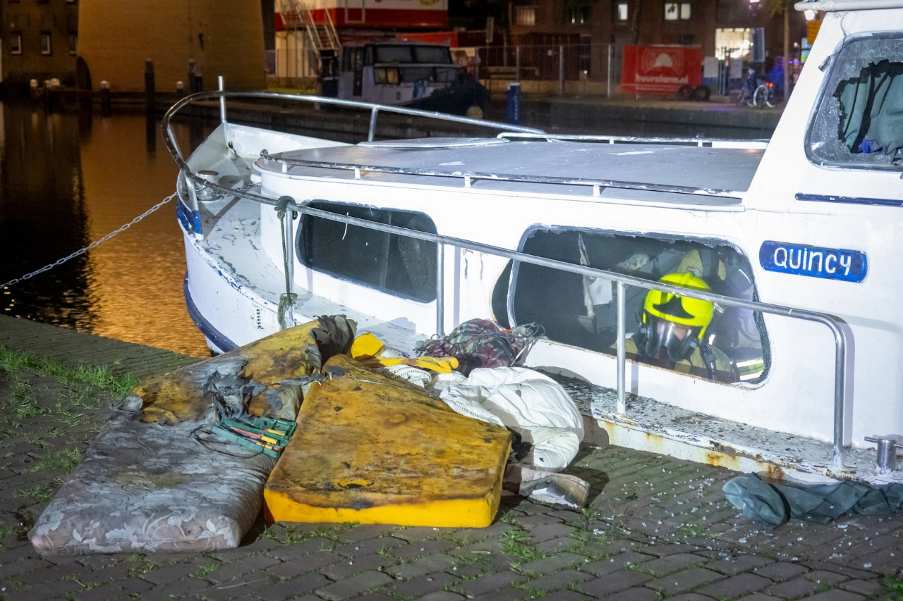 Brand aan boord van boot