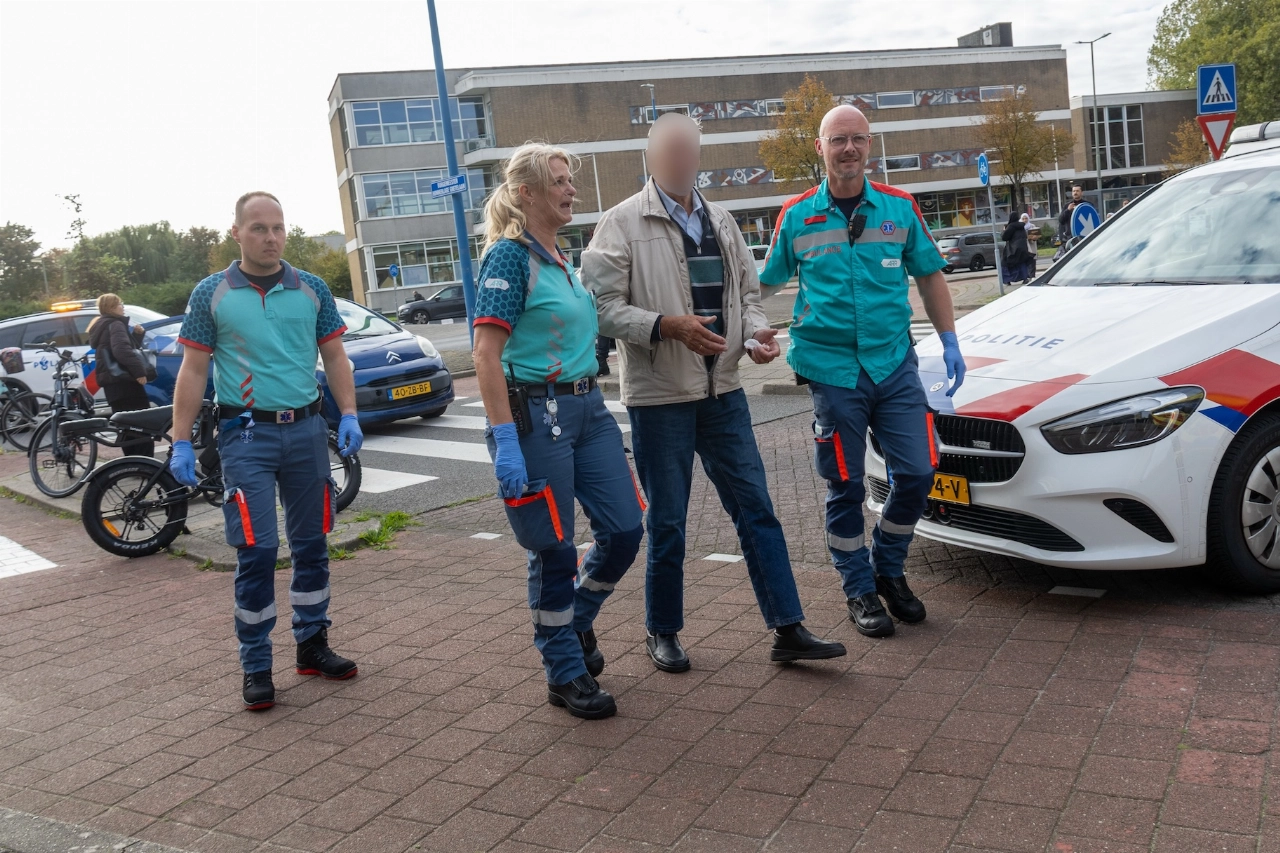 Man op fiets aangereden