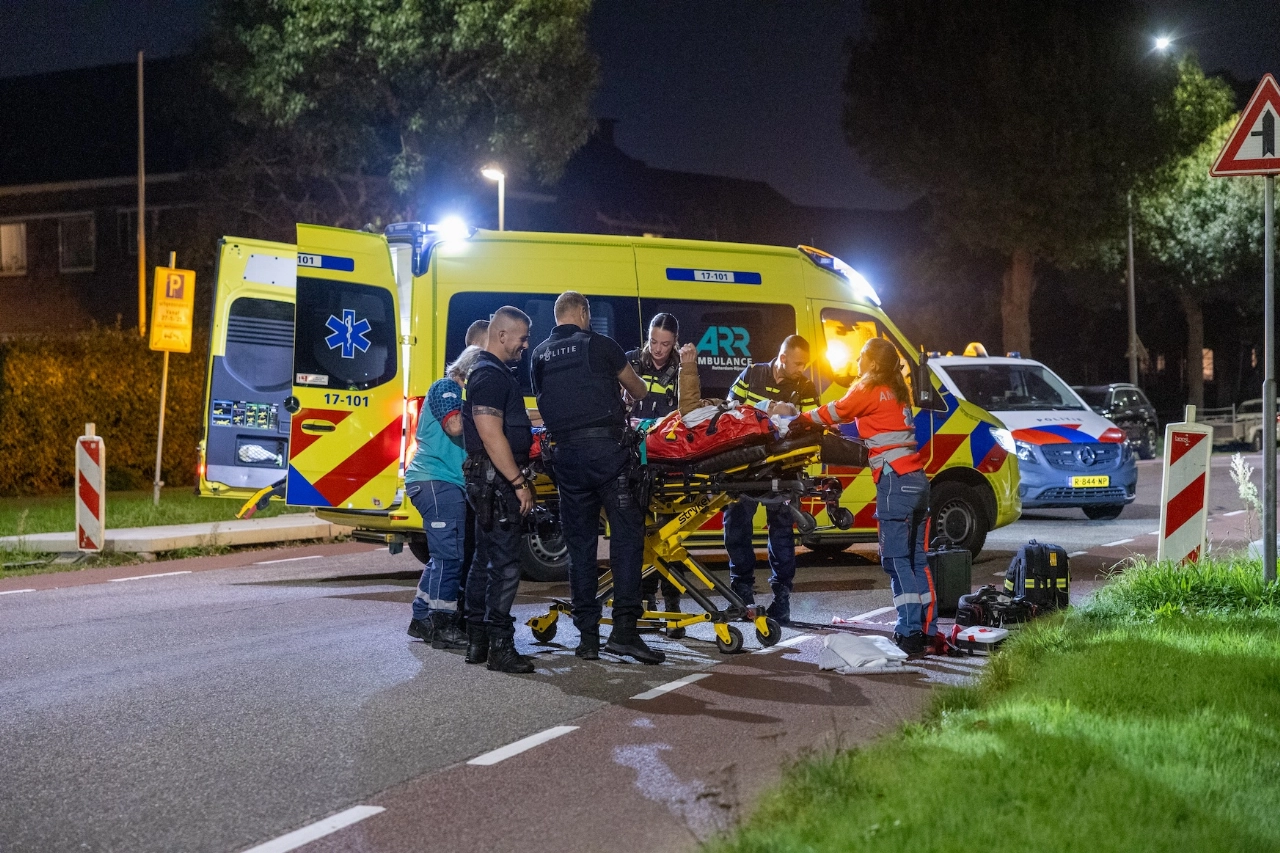 Dronken scooterrijder gewond na val