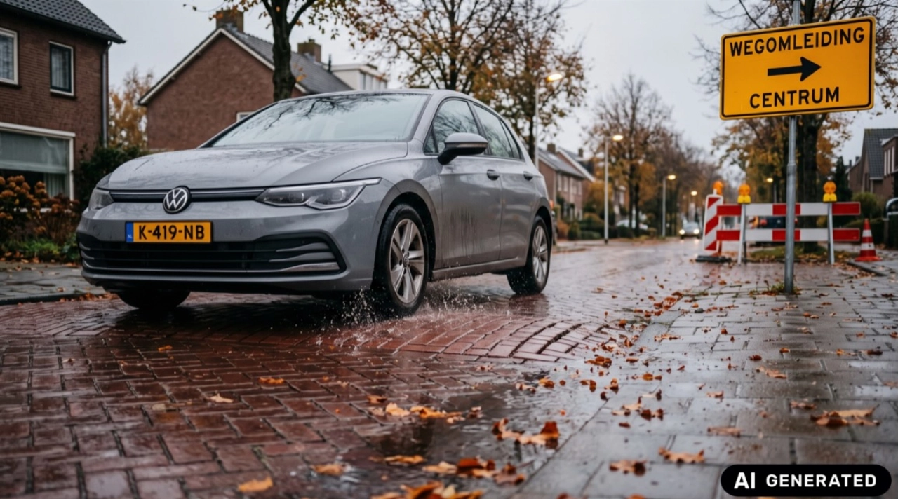 Dit doet omrijden door herfstregen met schokdempers