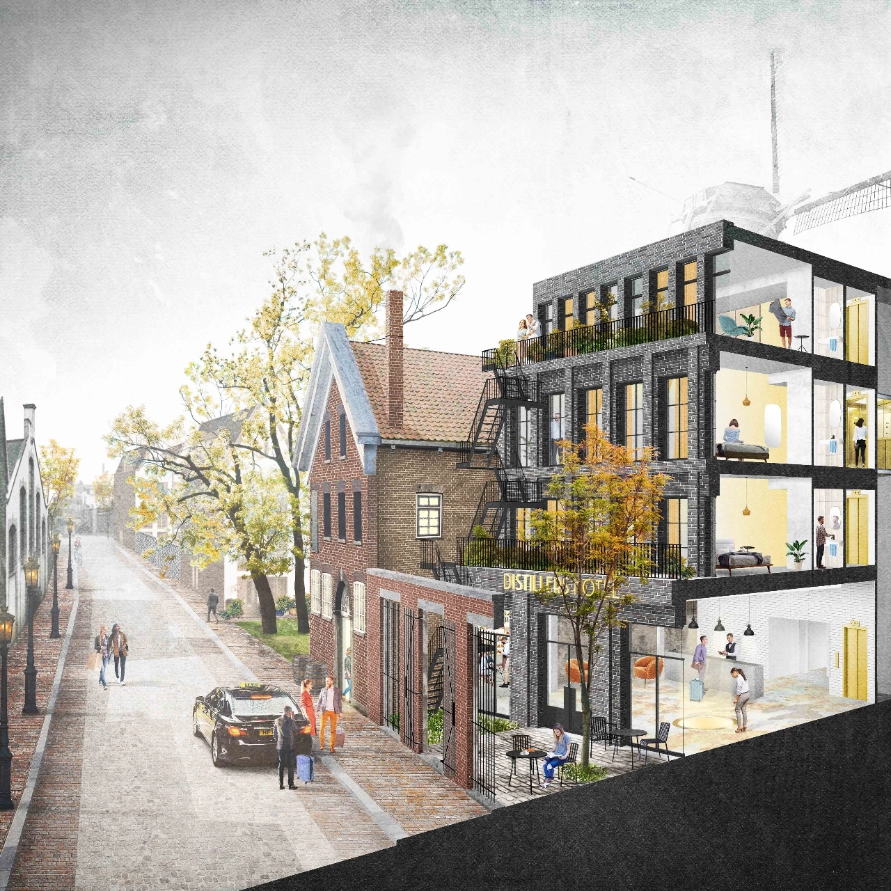 Opening Distillers Hotel uitgesteld tot november