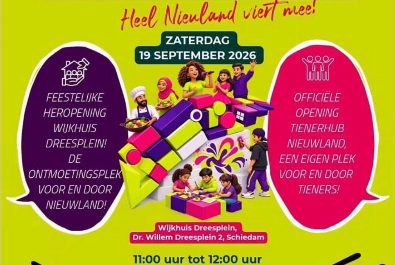 Wijkhuis Willem Dreesplein viert heropening tijdens festival voor heel Schiedam