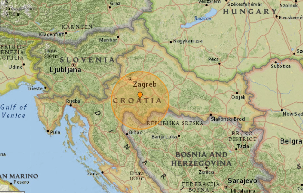 Opnieuw aardbeving in Kroatië