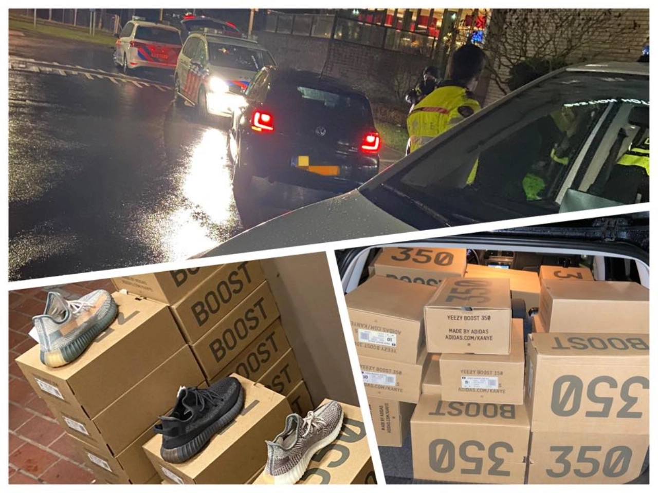 Politie houdt man aan met auto vol nepmerkschoenen