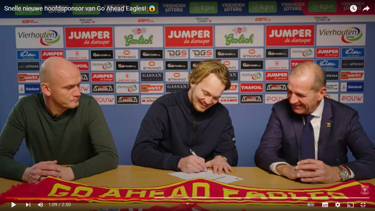 Snelle één dag hoofdsponsor Go Ahead Eagles