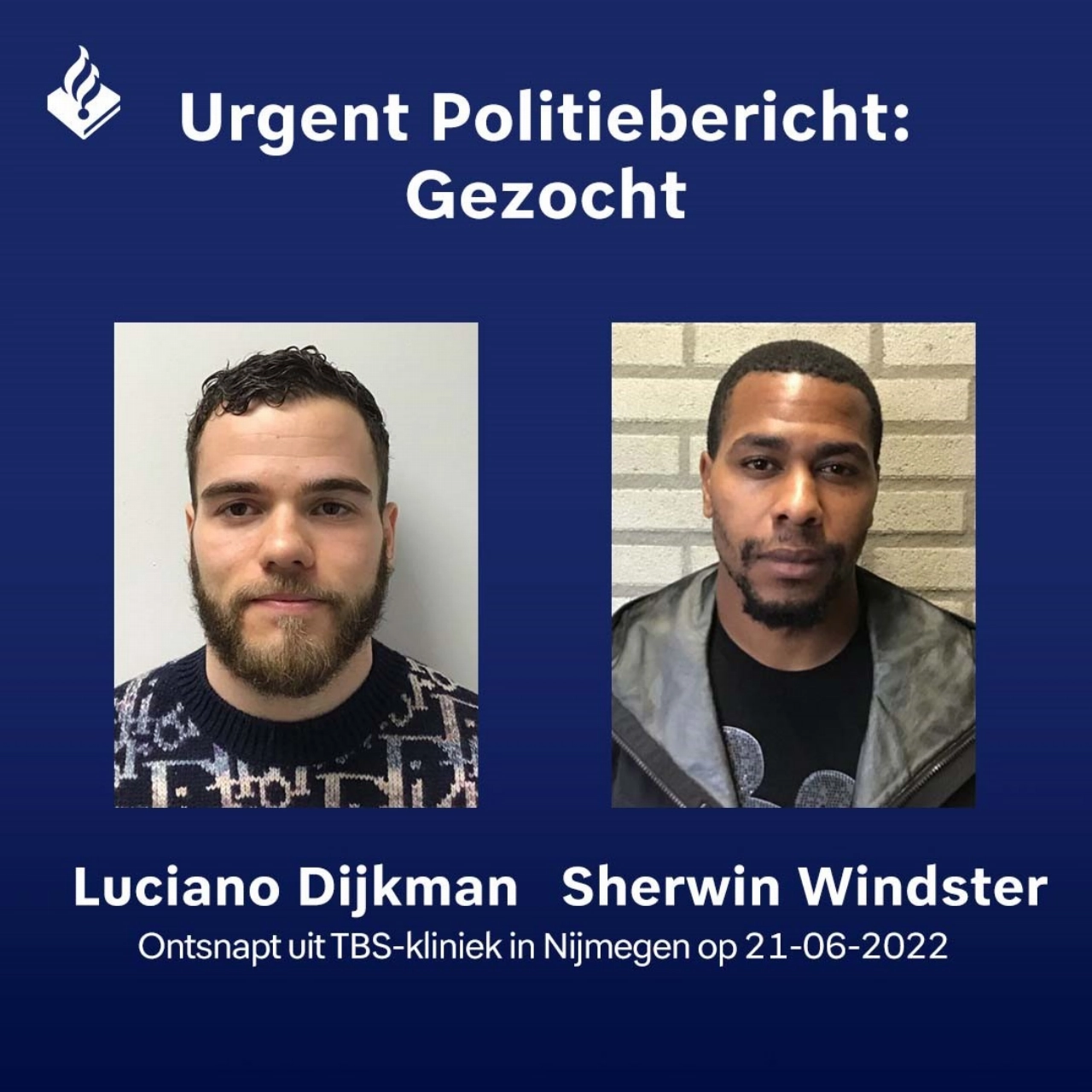 Gezocht: Luciano Dijkman en Sherwin Benshomin Windster