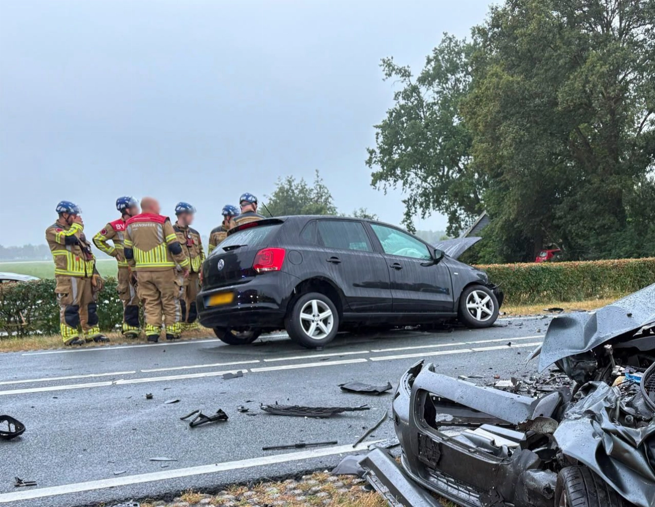 Ravage na frontale aanrijding