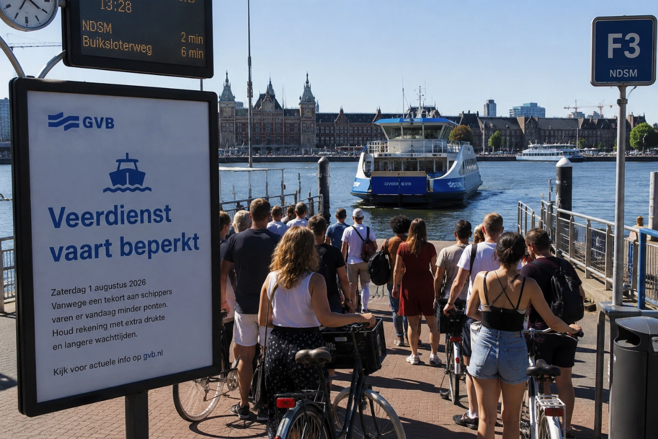 Minder ponten tijdens drukke Canal Parade door tekort aan schippers