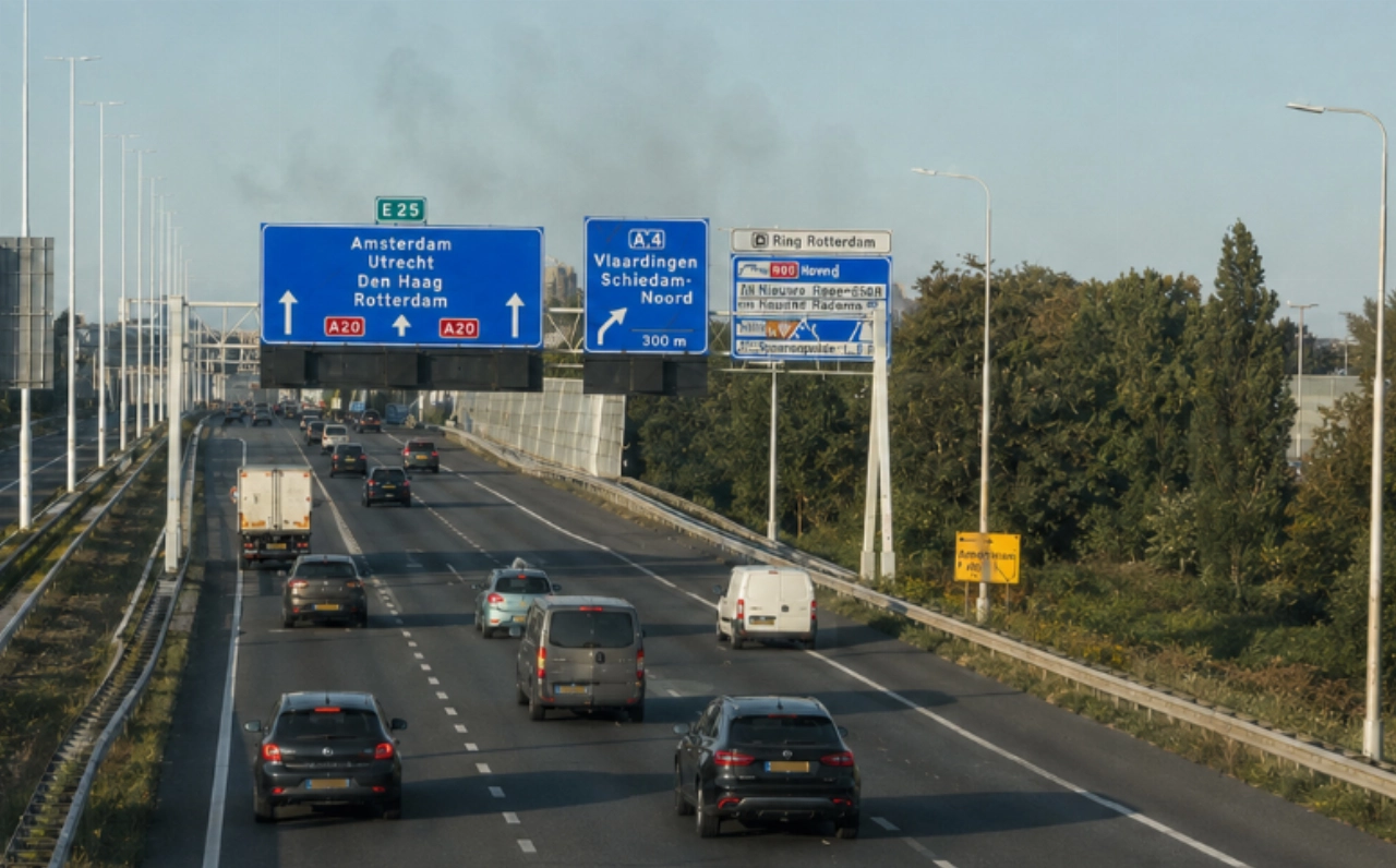 Auto vliegt tijdens rit in brand, bestuurder blijft ongedeerd