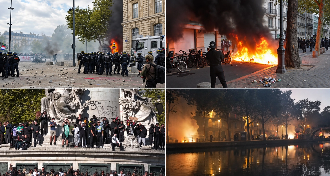 Stadhuis bestormd, winkels geplunderd en branden bij protesten in Parijs, Lyon en Marseille