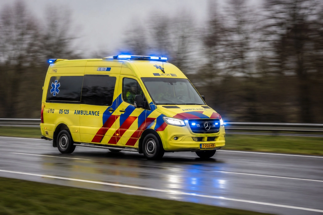 Auto tuimelt van hoge dijk, bestuurder zwaargewond naar ziekenhuis