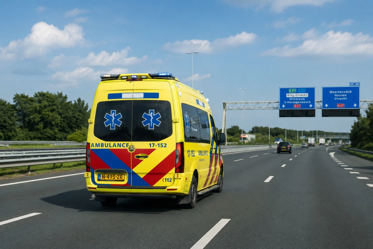 Dode bij botsing tussen auto en vrachtwagen op snelweg