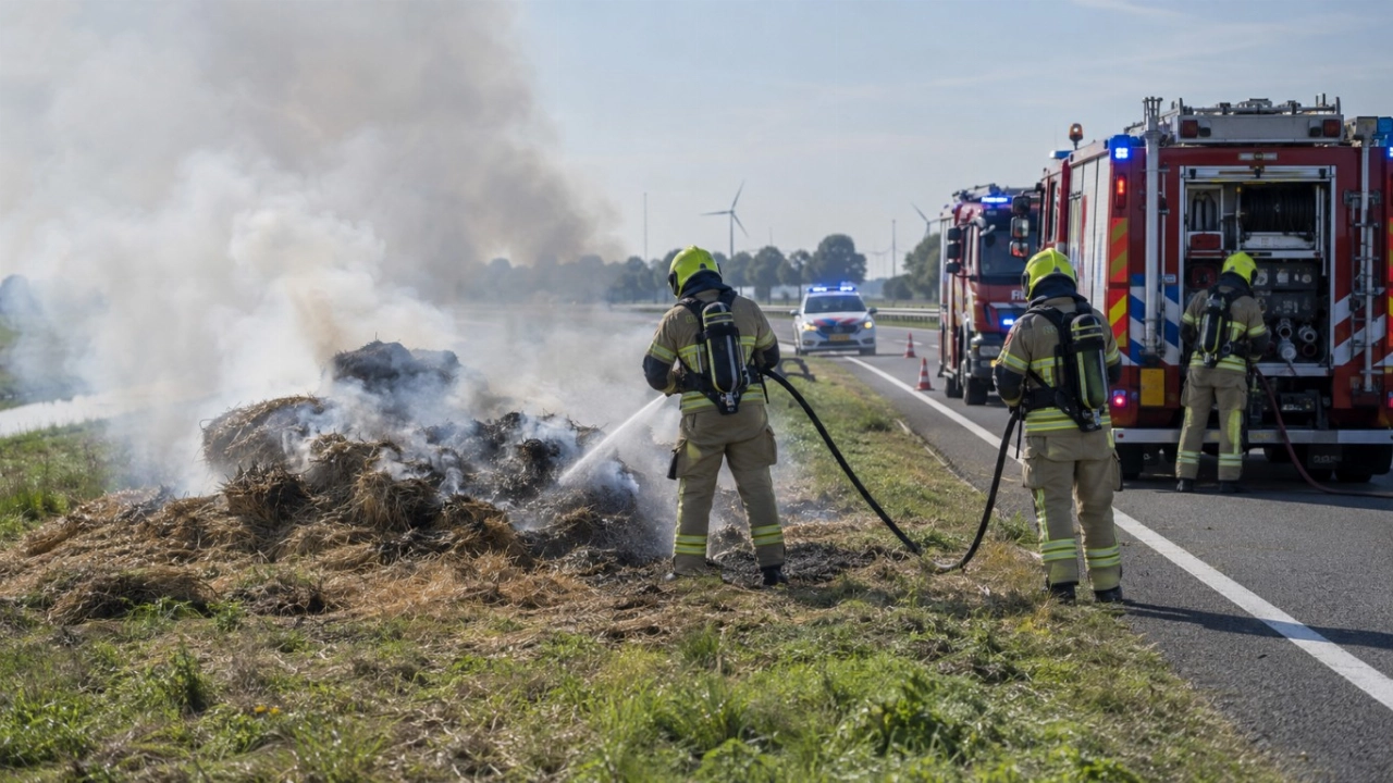 Honderden meldingen van brandjes langs wegen tijdens boerenactie op Prinsjesdag