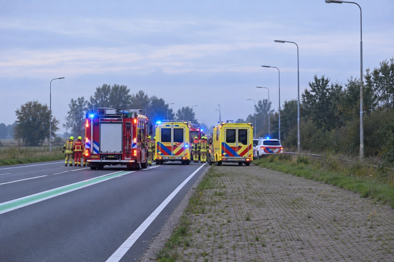 Vijf auto’s betrokken bij ernstig ongeval op N33 bij Appingedam