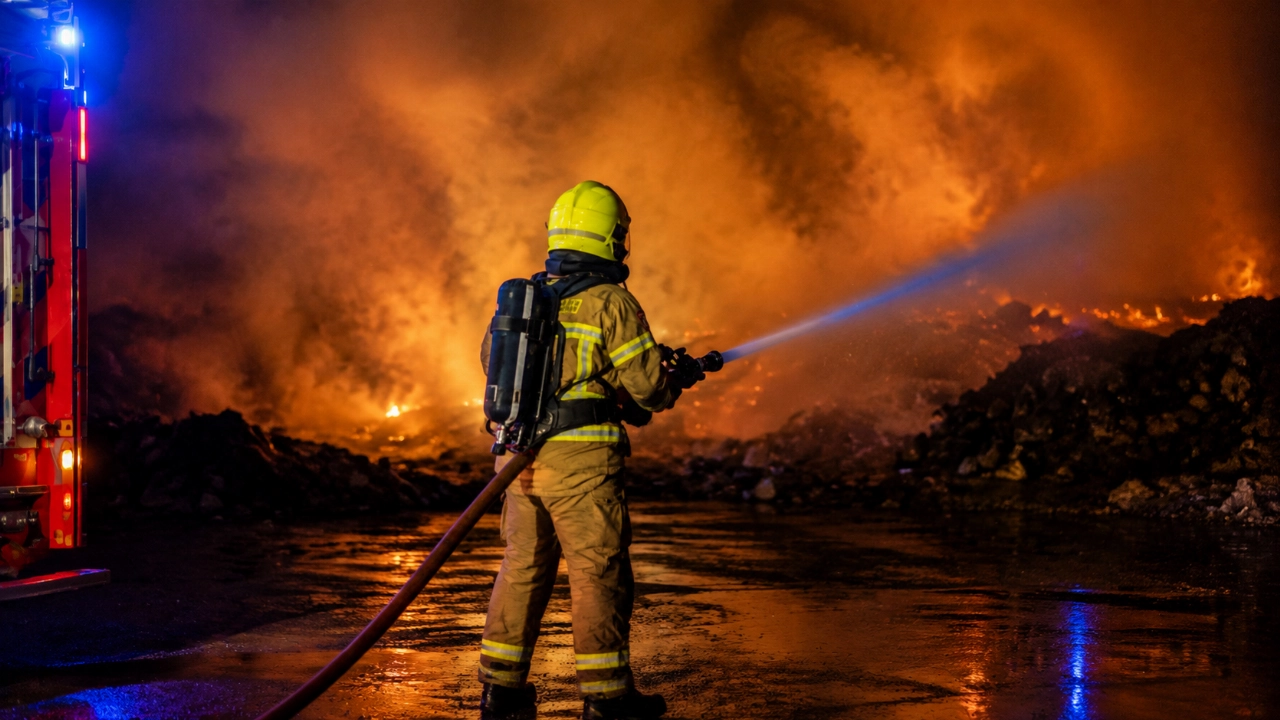Zeer grote brand bij afvalverwerker in Dinxperlo