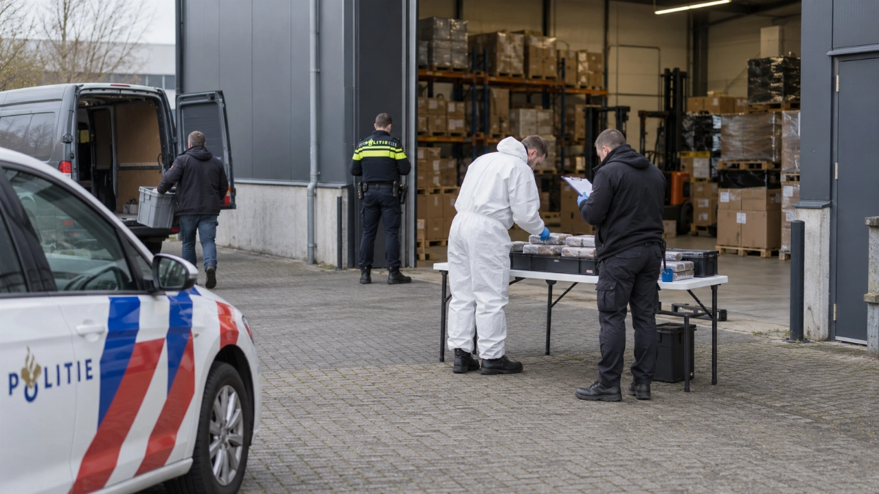 Ruim 700 kilo drugs en 250 kilo MDMA-grondstoffen gevonden in loods in Oostrum