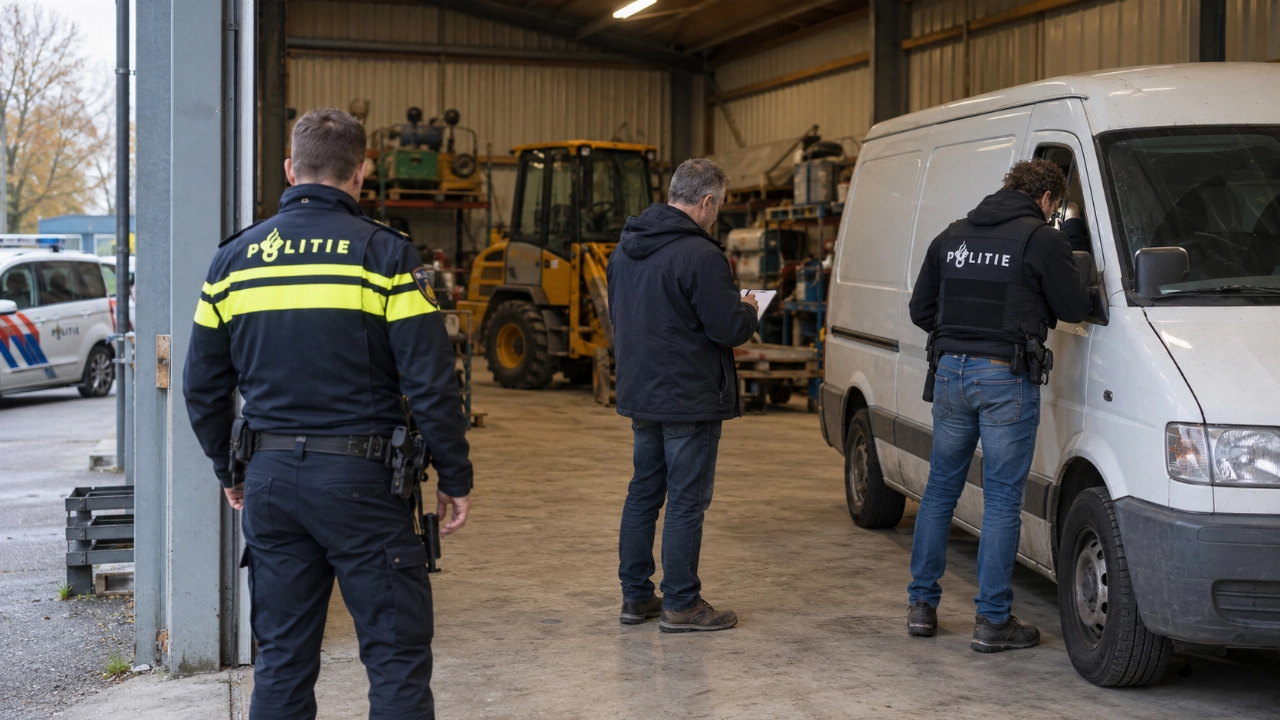 Twee mannen opgepakt voor diefstallen van bestelbusjes, vrachtwagens en shovels