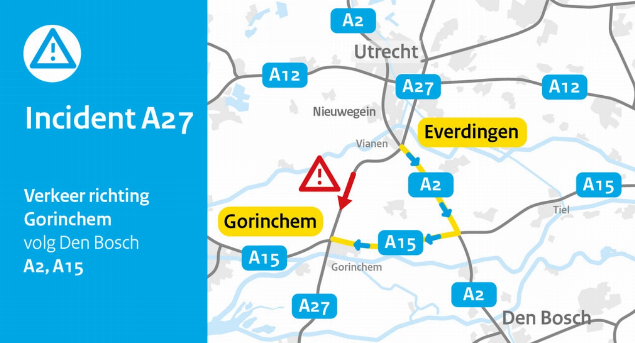 Snelweg volledig dicht na kettingbotsing met meerdere voertuigen