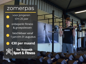 Kom deze zomer lekker sporten bij Tino Hoogendijk Sport & Fitness