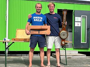 Samen zeilkampioen: Vlaardinger Pim en Schiedammer Wouter