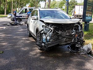 Ongeval tussen twee voertuigen op Churchillweg