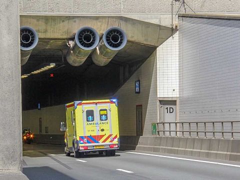 Lange file na ongeval in Beneluxtunnel