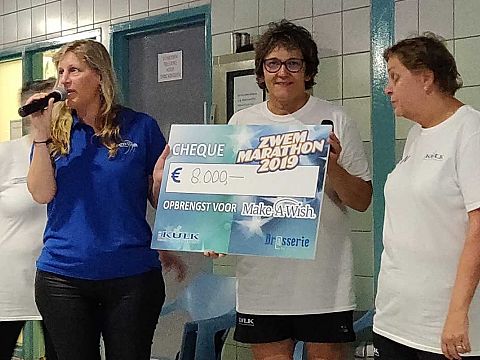 Zwemmarathon de Kulk haalt € 8.000 op voor Make a Wish