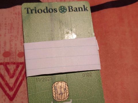 Triodos Bankpas gevonden