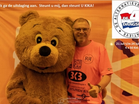 Marco wandelt de vierdaagse voor Kika!