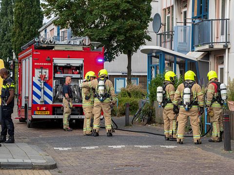 Brand op balkon Van Limburg Stirumstraat